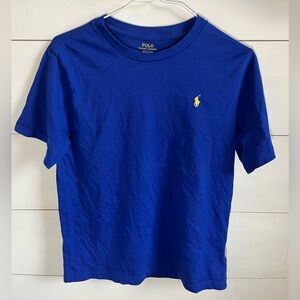 Polo by Ralph Lauren Royal Blue Tee with Yellow Logo Print